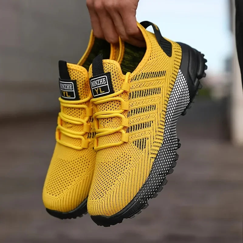 Men's Sneakers Running Shoes for Men Lightweight High Quality Mens Shoes Mesh Casual Sneaker Lace-Up Summer Sports Tennis Shoe