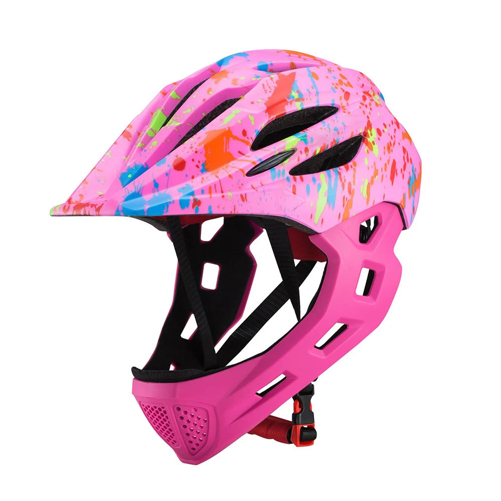 Children's Helmets Adjustable Breathable Roller Balance Bbike Sports Helmet LED Bicycle Riding Scooter Children's Full Helmet