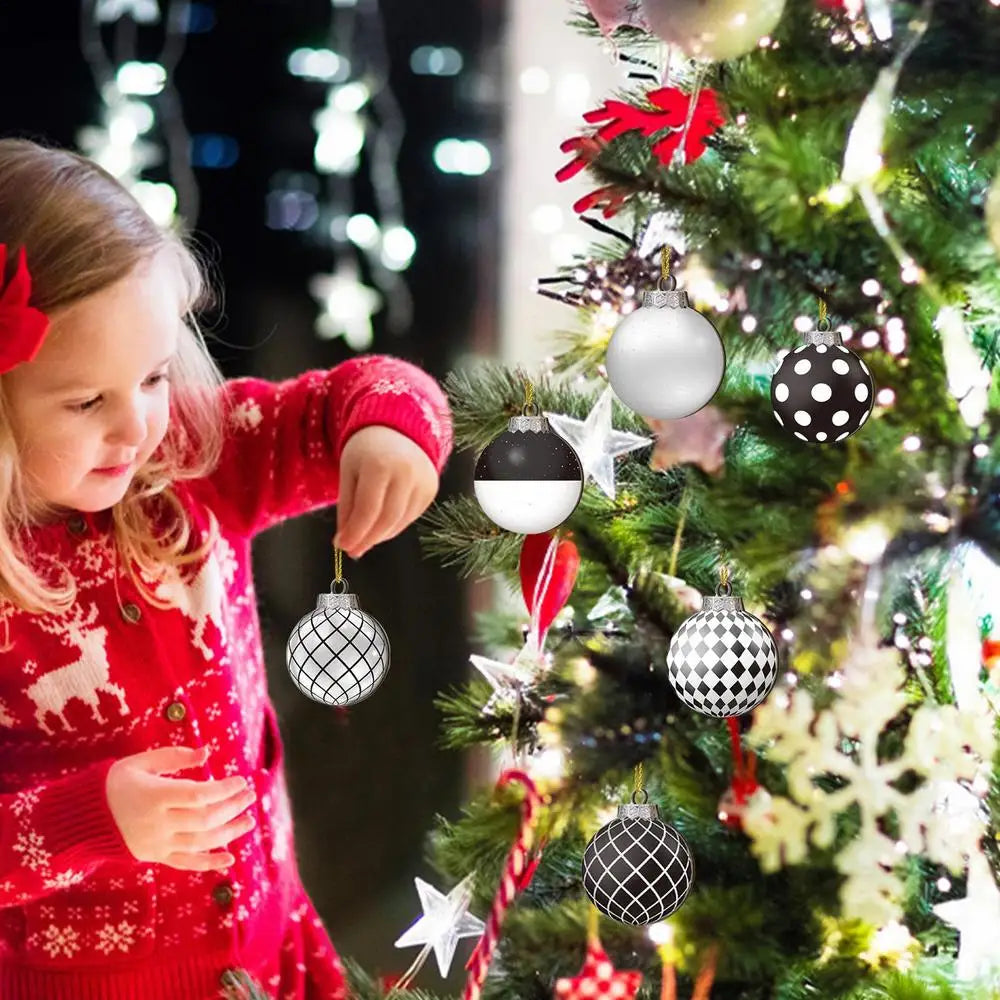 Choice Holz Weihnachtskugel Ornament - 12er Set Ø4 cm