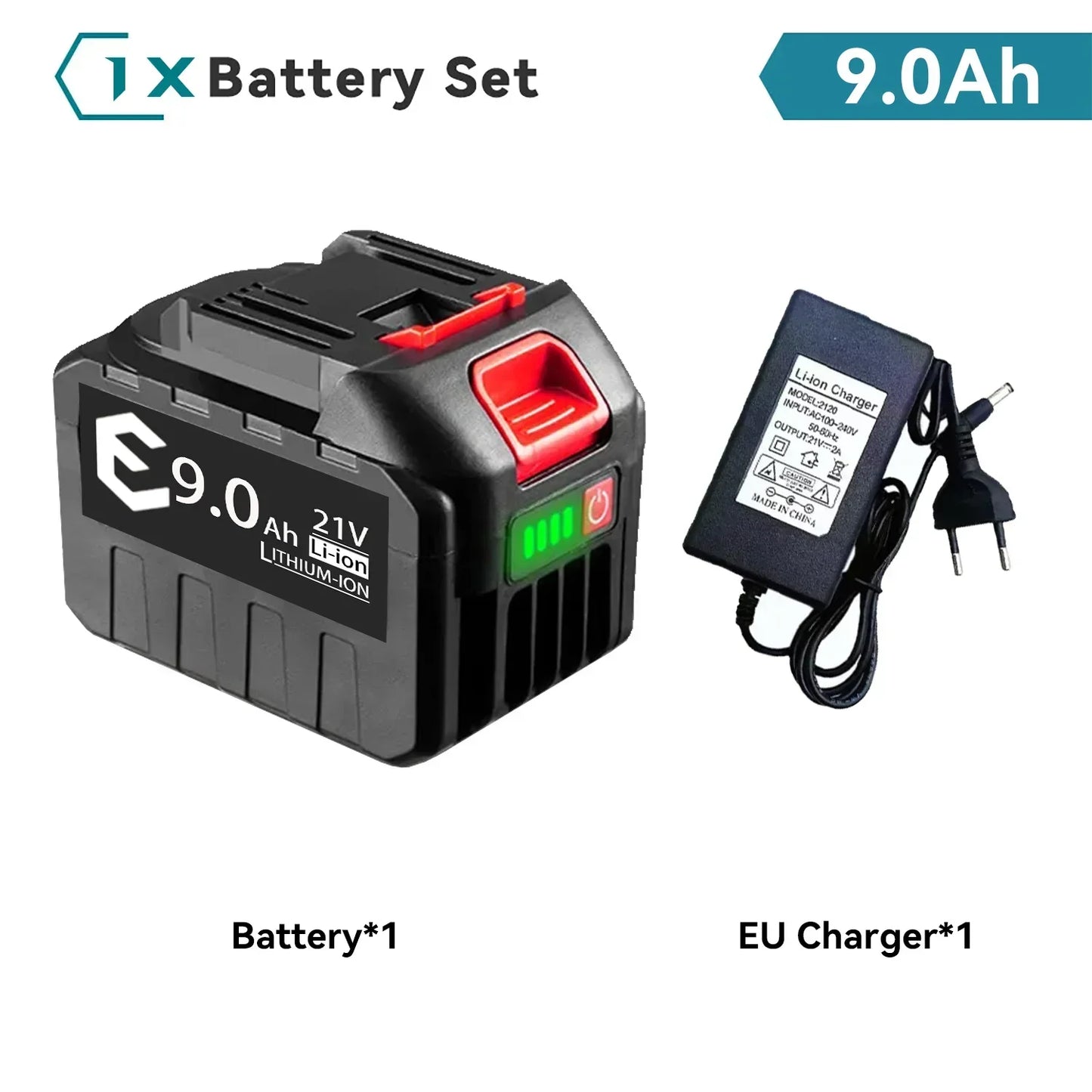 Makita 21V 6000mAh 5S2P Li-ion Battery for Power Tools Drills High Capacity Fast Charge Rechargeable with Protection Circuit