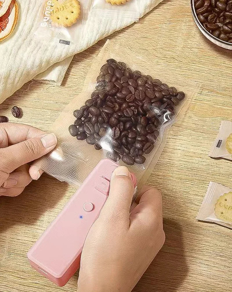 Tragbare Lebensmittel Beutel Versiegelungsmaschine USB Aufladbar Haushalt Vakuum Kaifeng Integriert Snack Versiegelung Küchen Werkzeuge