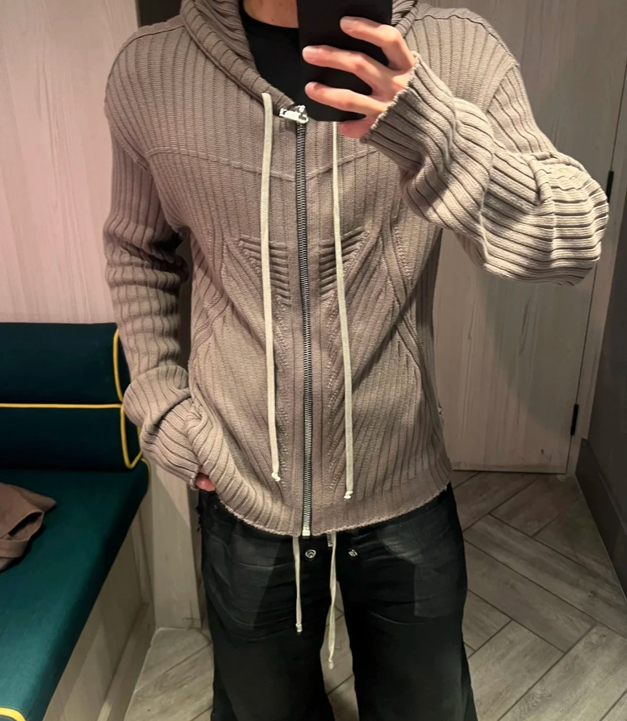 HighStreet Herrenpullover O-Ausschnitt - M-L, Standard, Braun