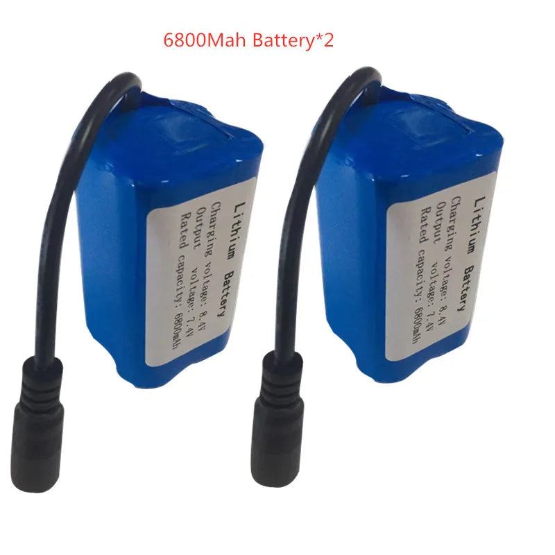 RC-Boot-Akku 2025: 7.4V 13600Mah 6800Mah Battery For V020 V900 2011-5 V007 C18 H18 V18 D18B FX88 - Remote Control RC Fishing Bait Boat Battery Parts Collection