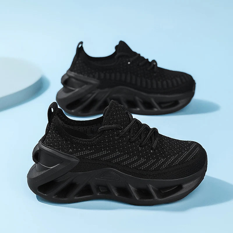Kinder Schuhe 2025 - Junge Casual Sneakers Platform Komfortabel Schwarz Weiß - Kind Schule Sport Tenis Unisex Sport Schuhe