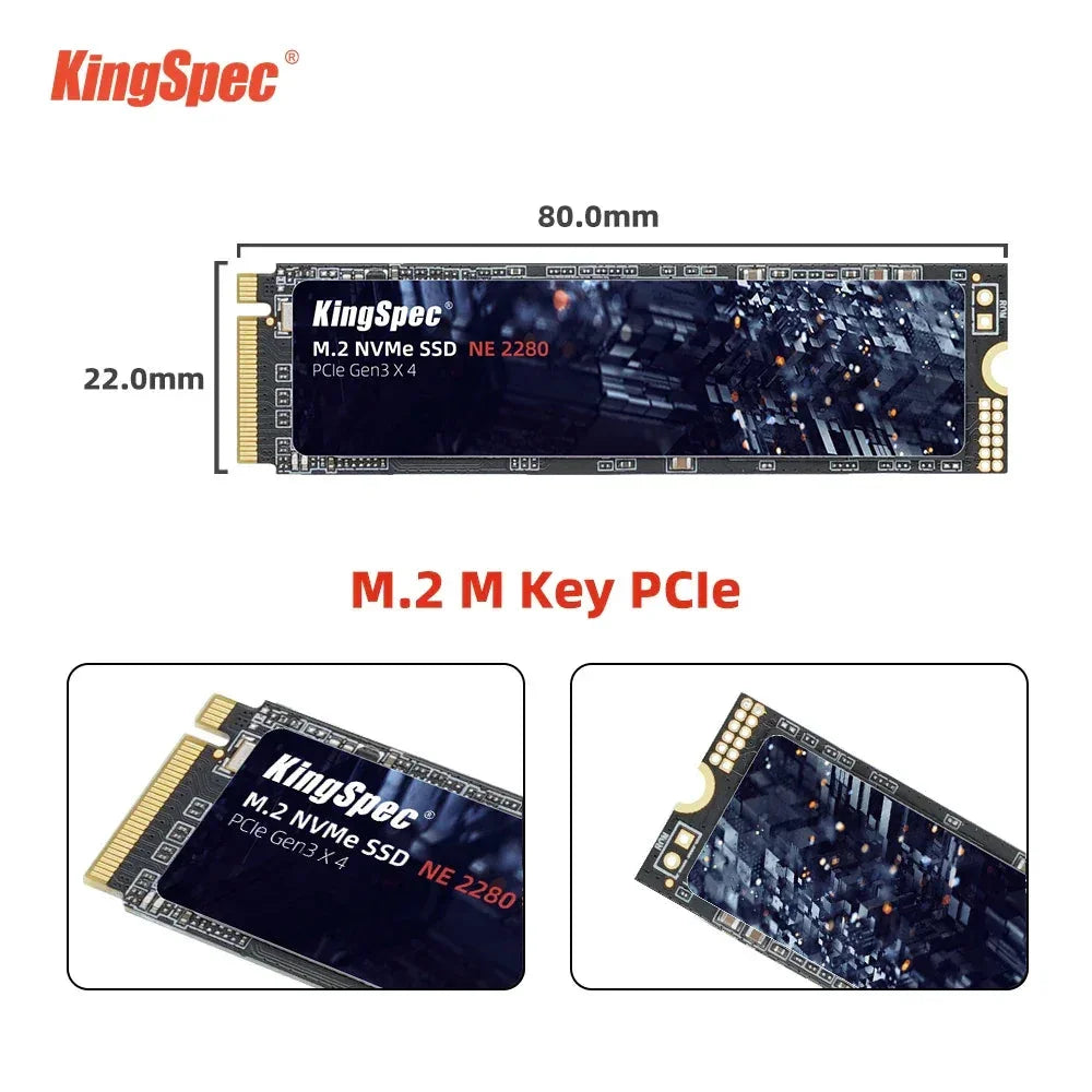 KingSpec M.2 SSD 120GB 256GB 512GB 1TB 2TB Festplatte M2 NVMe PCIe SSD Interne Festplatte für Laptop Desktop MSI - Golden Bridge Store