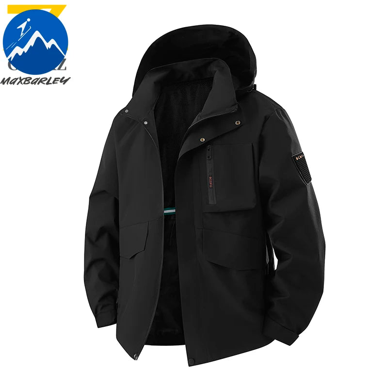 OutdoorPro Jacke wasserdicht - 8XL Kapuze PES winddicht