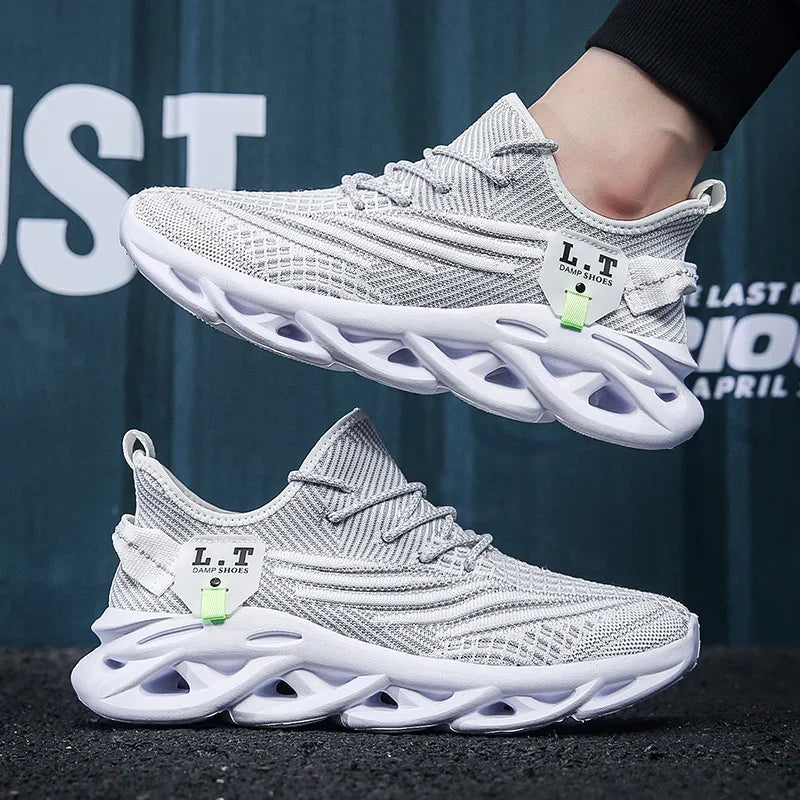 Herren-Sport-Sneaker 2025: YRZL Männer Sport Laufen Schwarz Jogging Schuhe Lässige Sneaker Outdoor Atmungsaktiv Mesh Frauen Leicht Stoßdämpfung Schwarz Tennis Kollektion