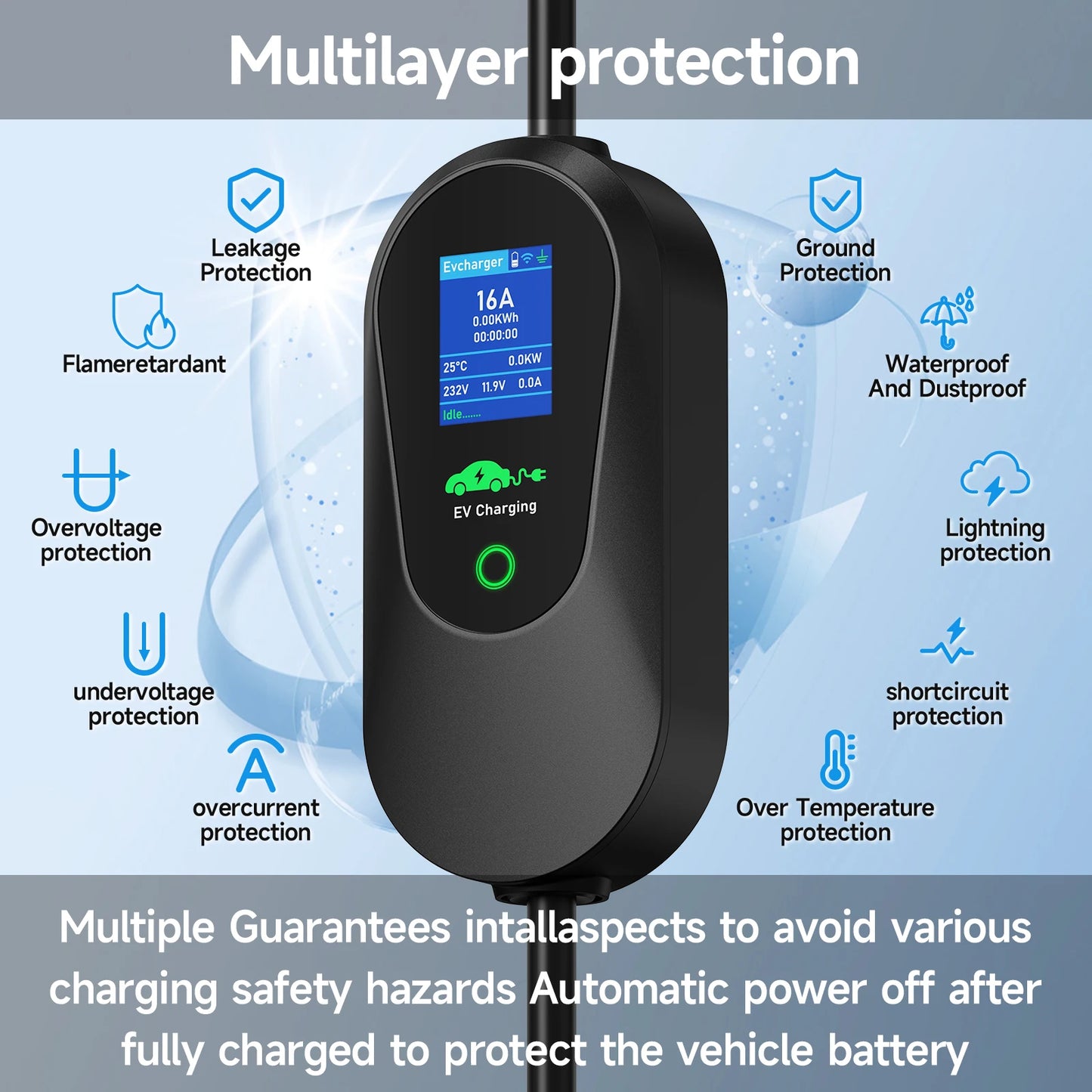 Elektroauto Ladegerät 2025 - AFYEEV 3600W Portable Type-2 EV Ladestation - WiFi Bluetooth App Steuerung Smart Charging