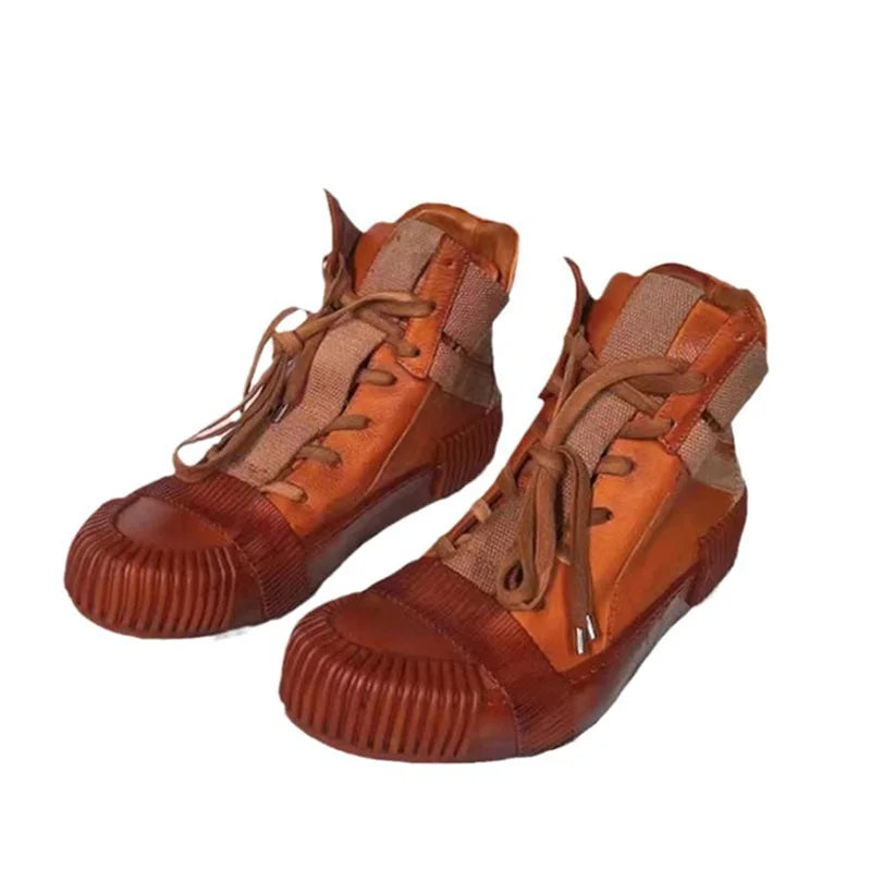 Ghete Black Street Original Design Goodyear Patchwork - Parte superioară din piele, talpă din cauciuc, mărimi 40–46