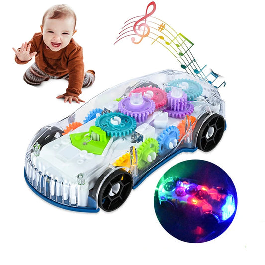 Baby Spielzeug Kleinkind Polizeiauto Elektrisches Fahrzeug Spielzeug Auto Fahren Transparente Zahnräder Musik Lichter Autos Spielzeug Für Kinder Jungen
