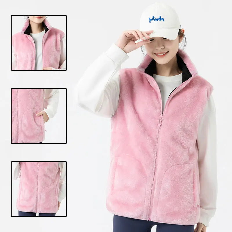 Ippolich 9-Zonen Smart-Heizjacke - Korallenfleece USB M-XL