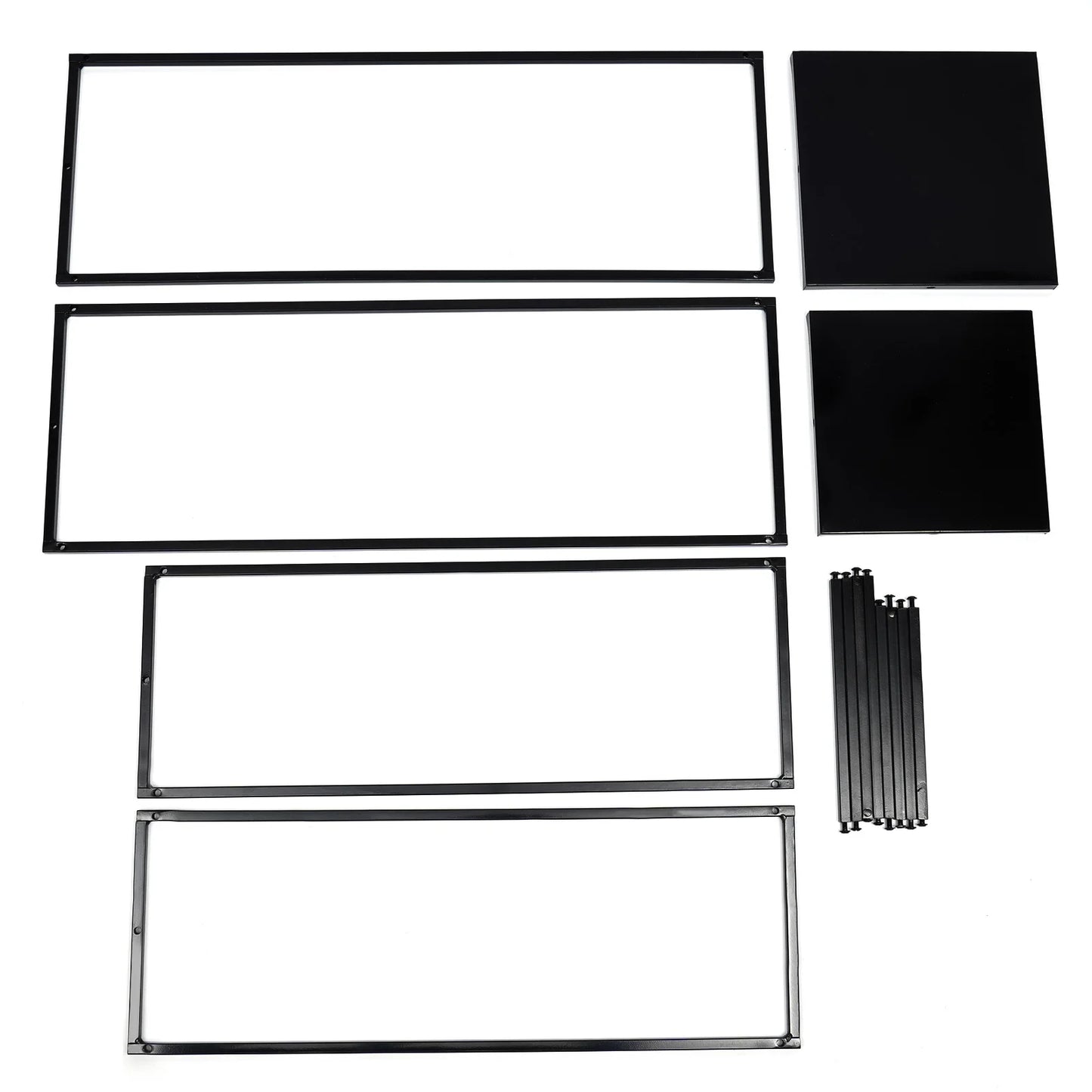 Bymaocar Pflanzenständer 2er-Set Metall 25x25x70cm und 22x22x60cm