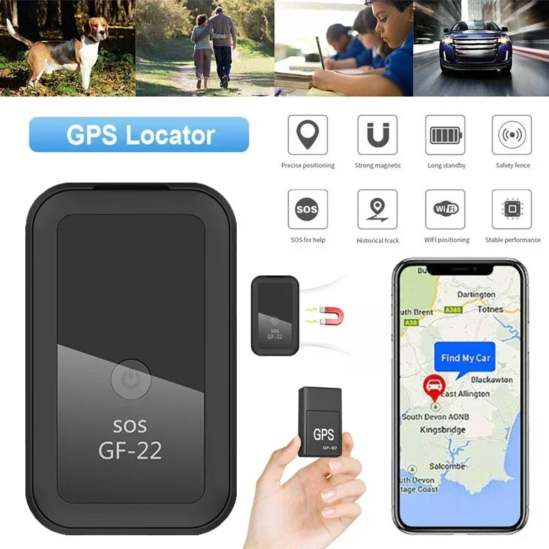 GPS-Tracker 2025: GF-22 Car Tracker Device Strong Magnetic - Automatic Alarm Motorcycle Car Mini GPS Trackers Voice Control Anti-Lost Device Locator Collection