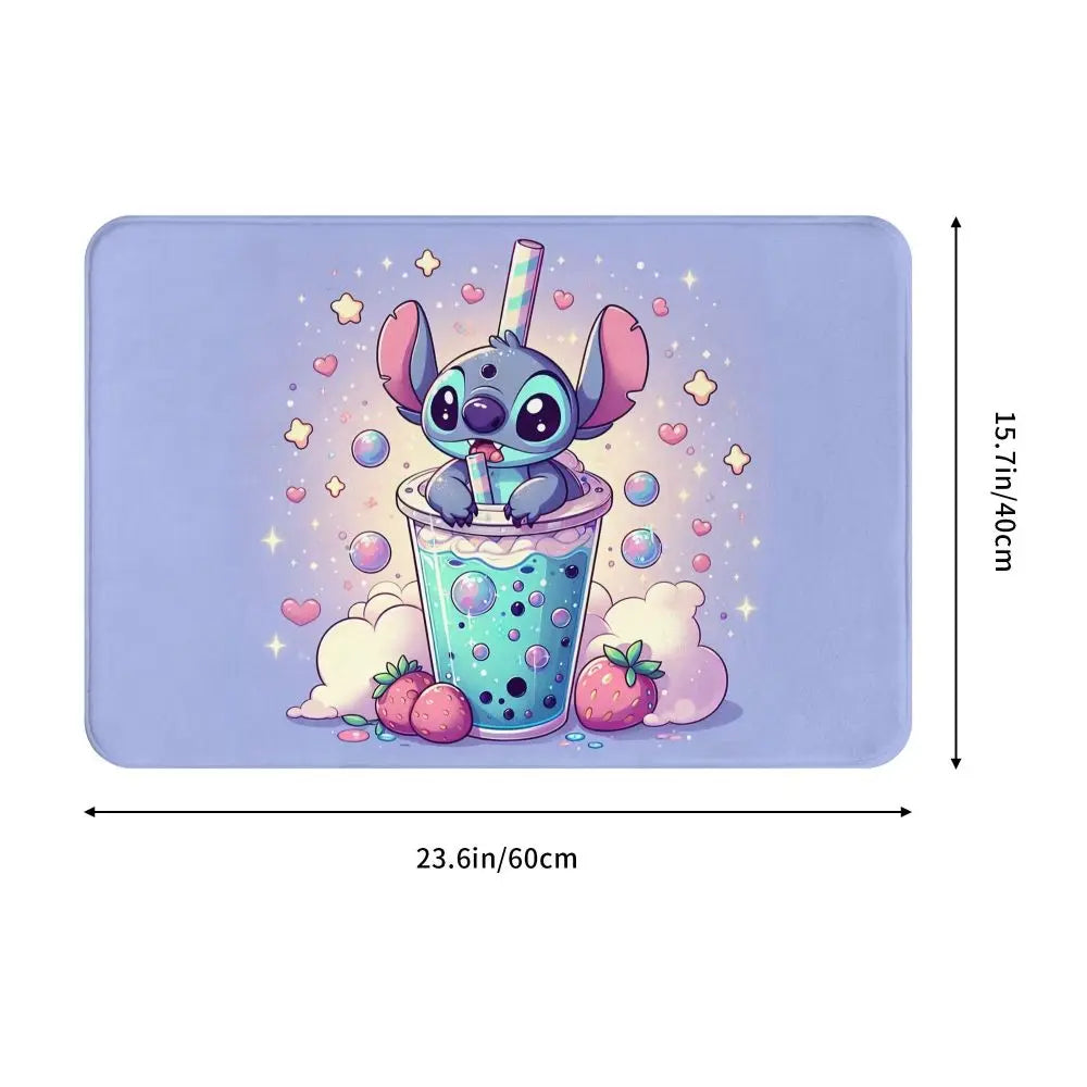Custom Cartoon Stitch Floor Door Kitchen Bathroom Mat Anti-Slip Outdoor Doormat Bedroom Balcony Entrance Rug Carpet Footpad