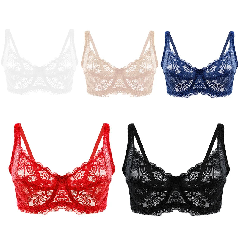 ZENGTOU Damen BH 2025 - Spitzen Push-Up BH Plus Size mit Stickerei & Bügel