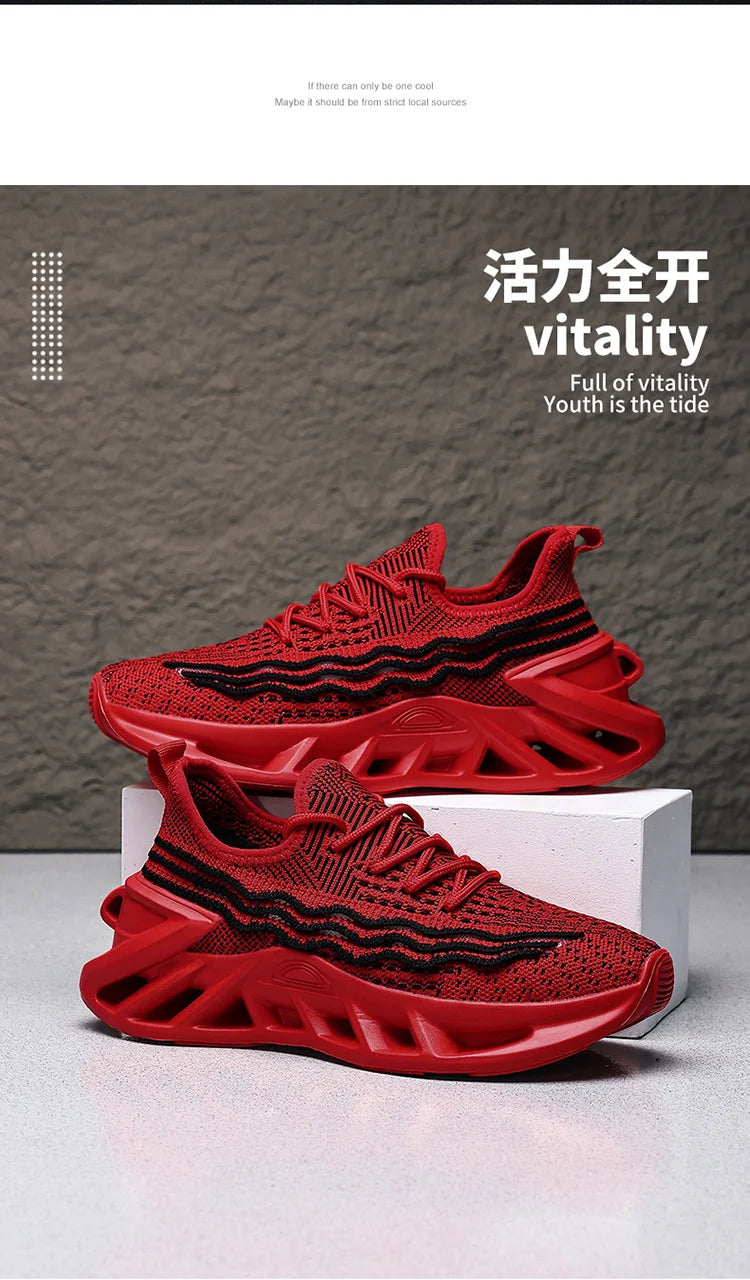 Herren Sneakers Leicht Laufschuhe Atmungsaktiv Mesh Komfortabel EVA Dick Sohle Rutschfest Tennis Walking Weiß Schuhe Für Männer