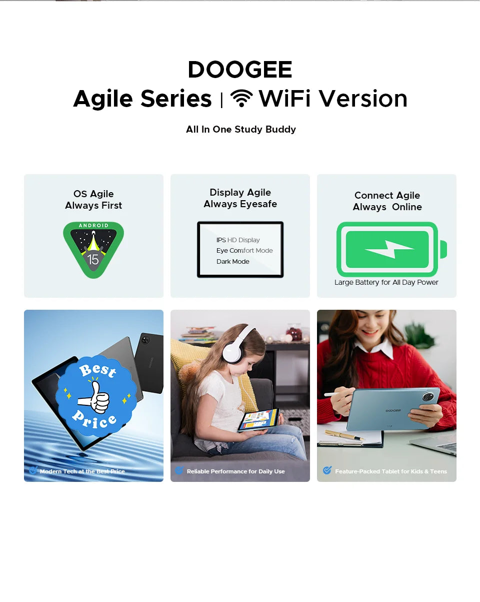 DOOGEE Tab A9 Pro+ Android Tablet - 128GB Speicher, 8580mAh Akku