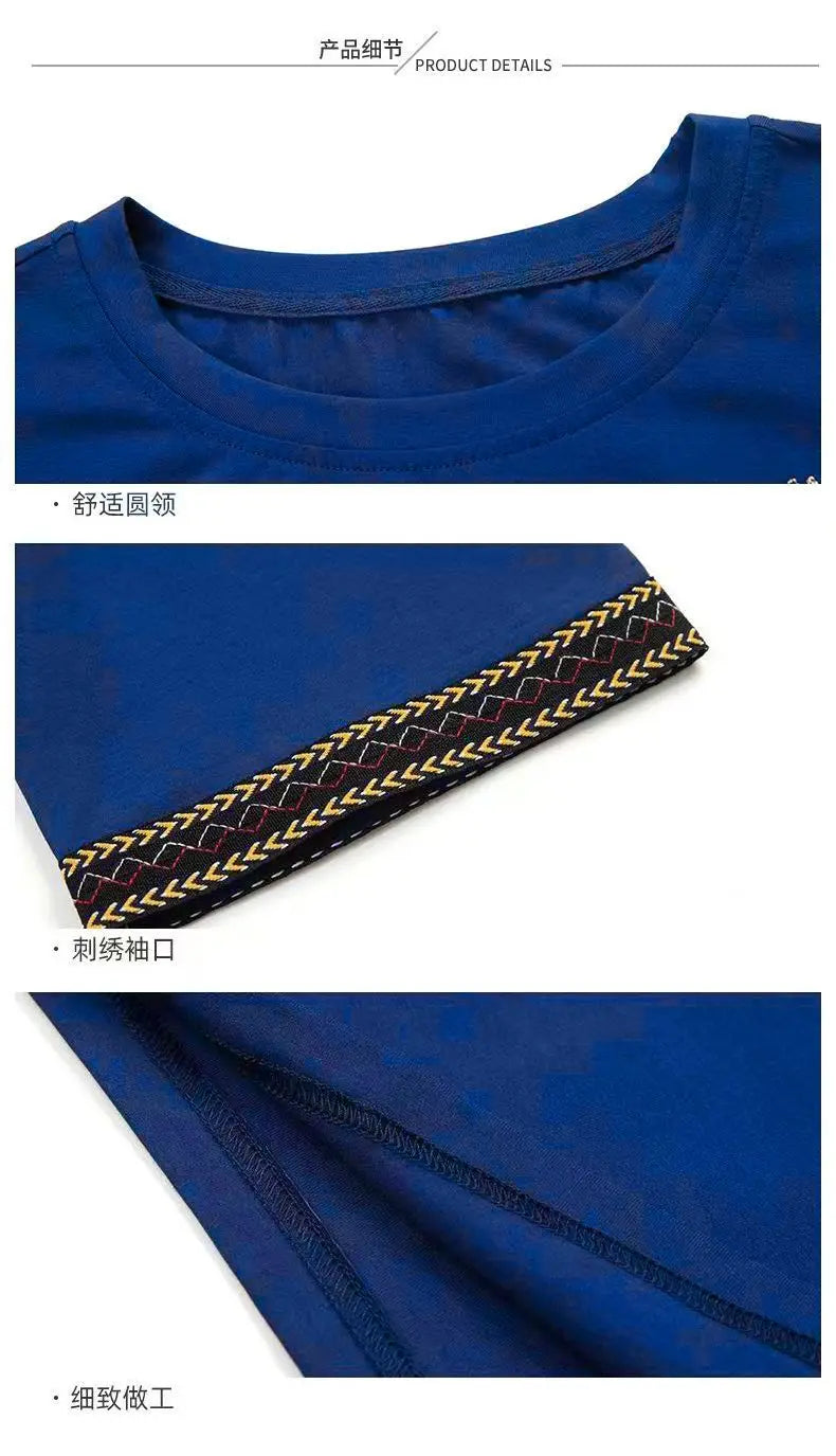 Short-sleeved T-shirt for women spring and summer new loose mid-sleeved sweatshirt mid-length top