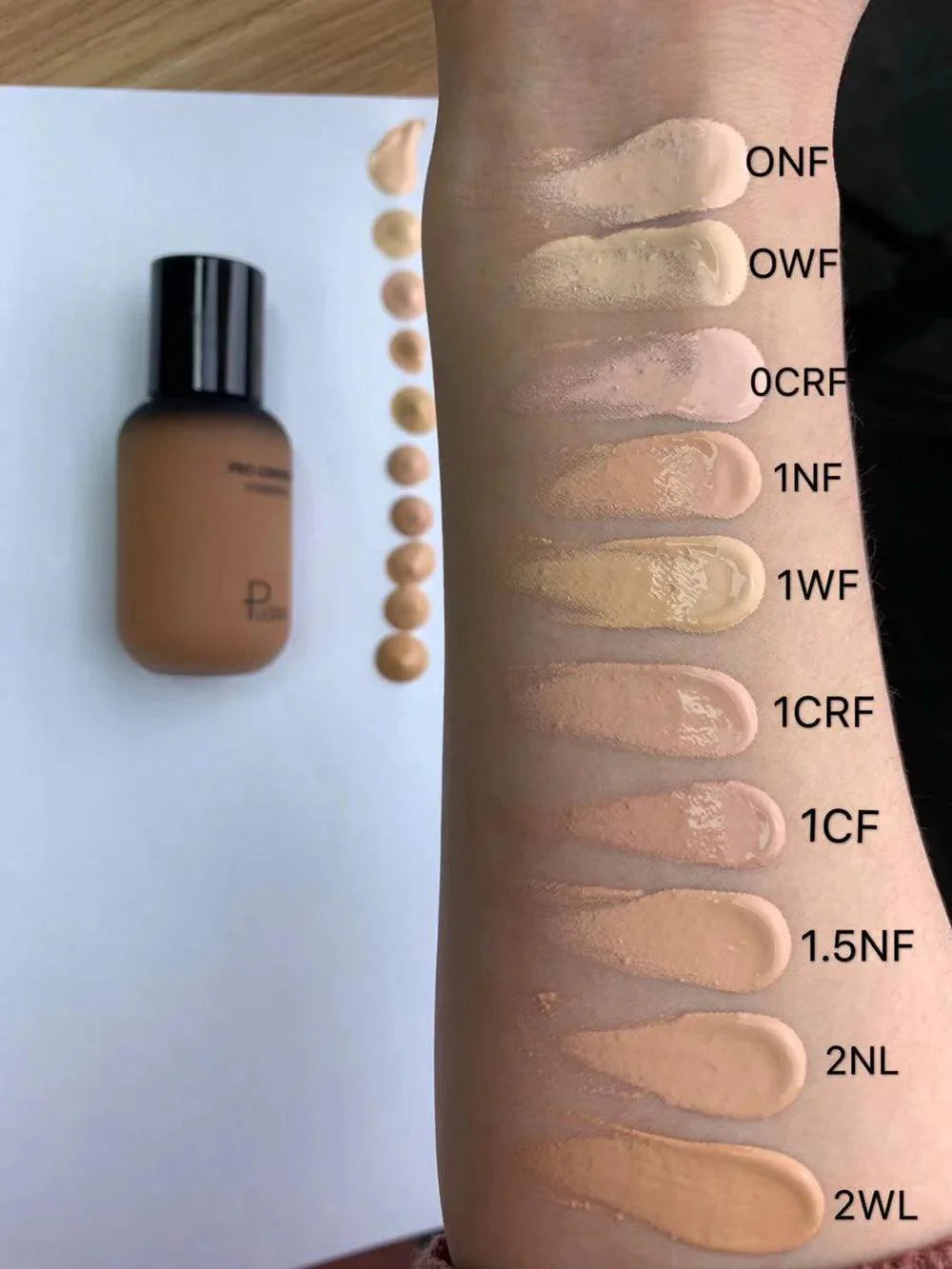 Face liquid foundation makeup waterproof base whitening cover dark circle