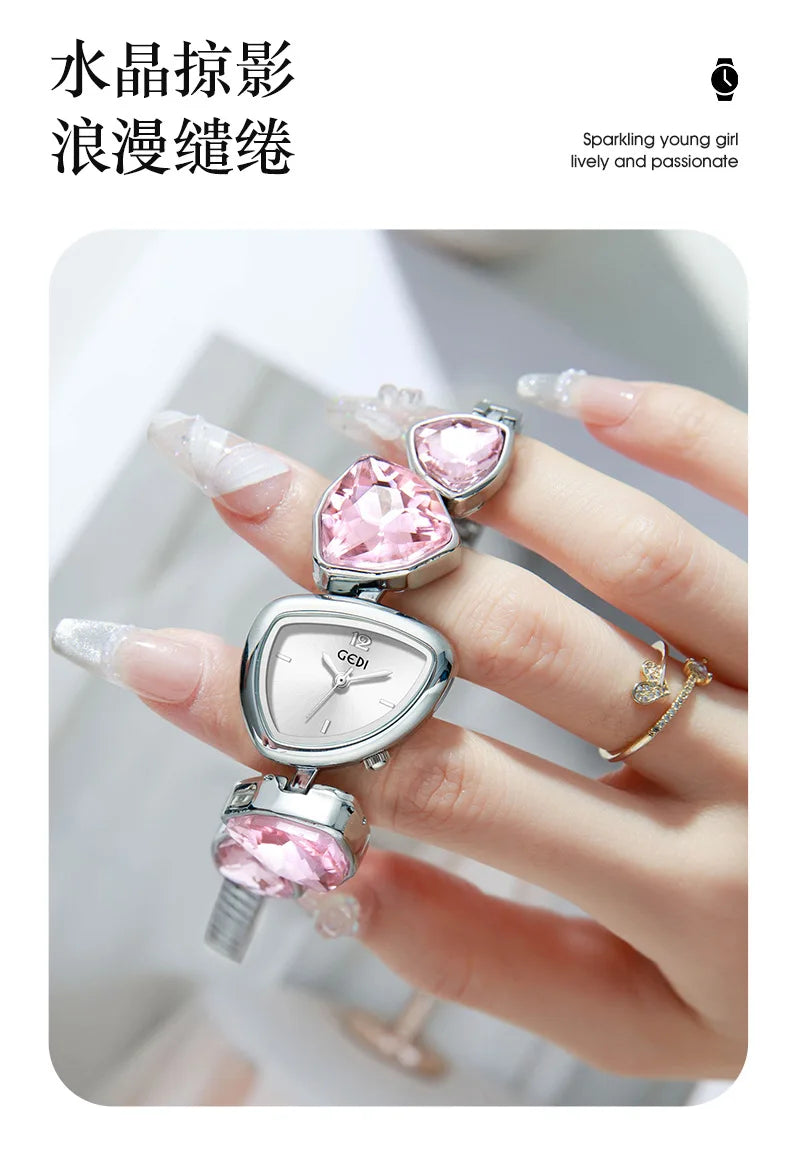 Damen-Armbanduhr 2025: High Quality Women Bracelet - Top Brand Luxury Crystal Rhinestone Quartz Collection