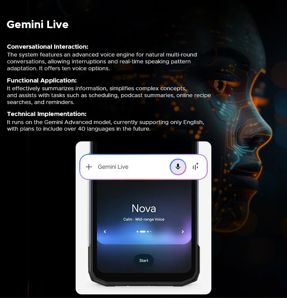 DOOGEE Blade20 Robustes Gemini AI Smartphone - 10300mAh 6,6 Zoll 18W