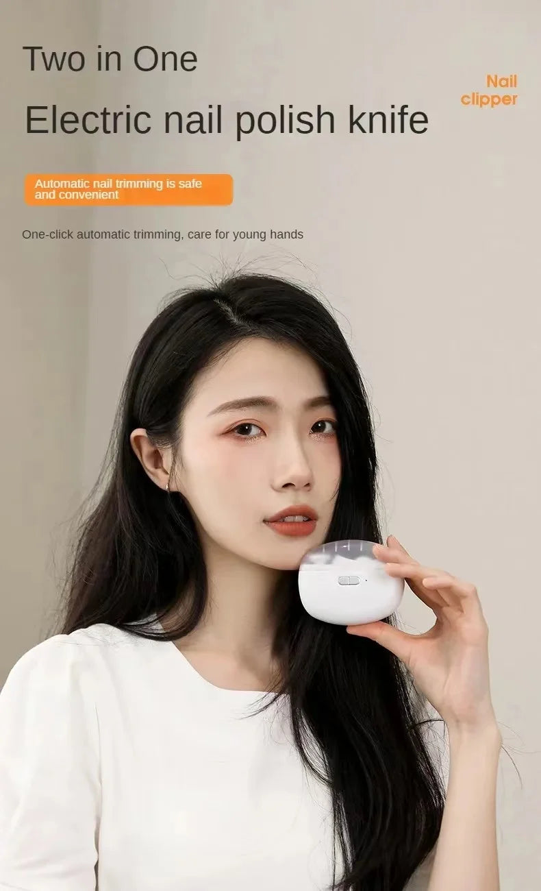 Electric Nail Clipper Grinding and Polishing 2 in 1 Multifunctional Portable Automatic Nail Grinder Electric Manicure Tool