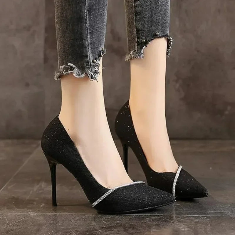 Women's Shoes Heel Trend New Spring Summer Pointy Wedding High-heeled Shoe Flashion elegant Chic and Elegant Stiletto Pumps