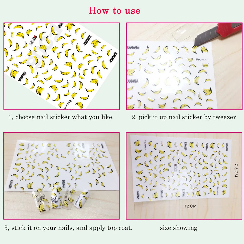 Nagel-Sticker 2025: 3pcs Luminous-Butterfly Glow-Dark - Manicure Art Collection
