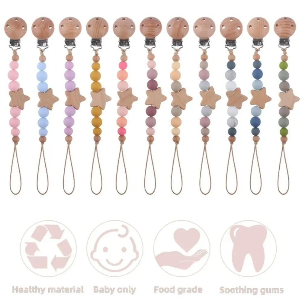 Cute Silicone Baby Pacifier Clips Silicone Pacifier Chain Nipple Bracket Holder For Nipples Toddler Toys Baby Shower Gift