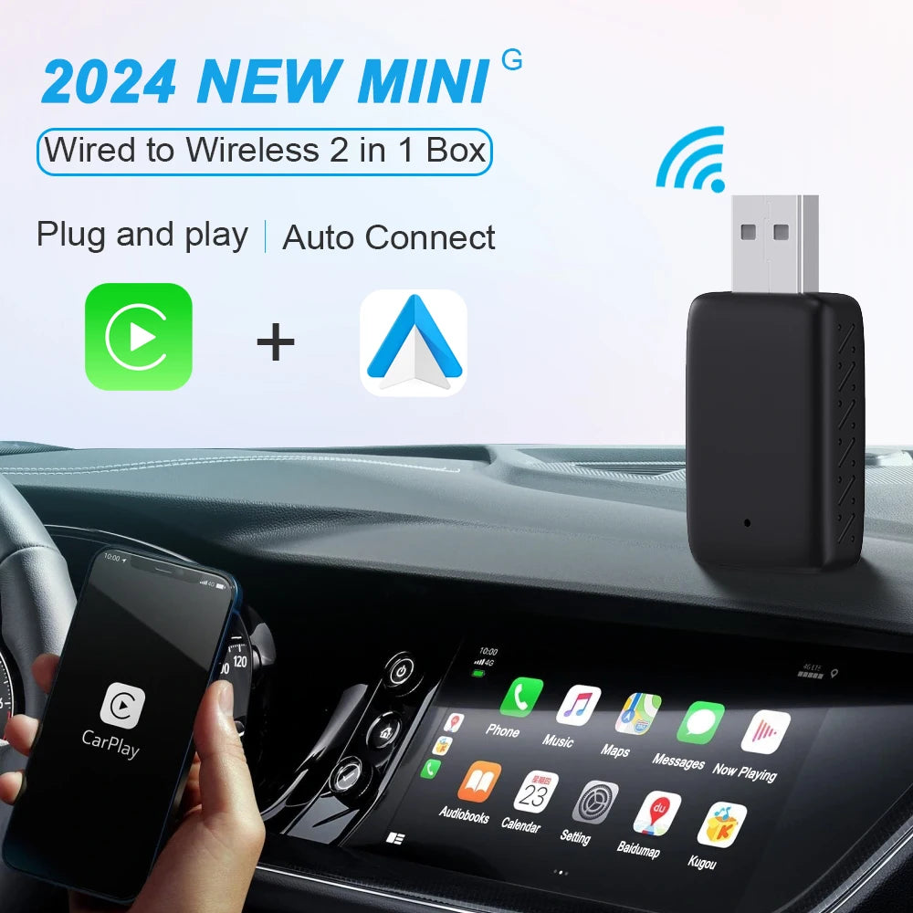 AutoLink 2in1 CarPlay Adapter - USB 5V Bluetooth Mini