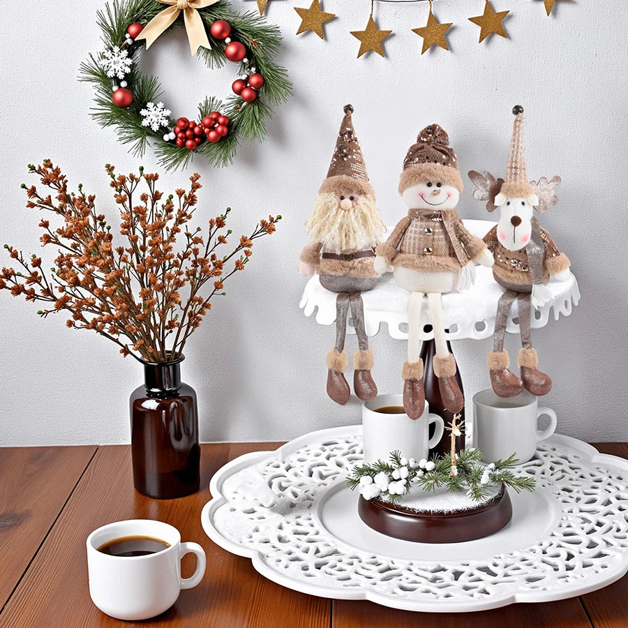 CN Santa Claus Puppe - Stoff-Weihnachtsdeko - Größe 25 cm, Handarbeit