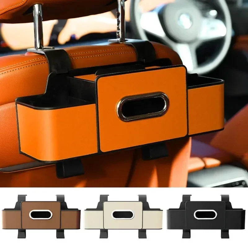Multifunktion Auto Rücksitz Organizer Leder Innenraum Aufbewahrungstasche Auto Hängebox Für Verstauen Ordentlich Mit Handy Tissue Becherhalter