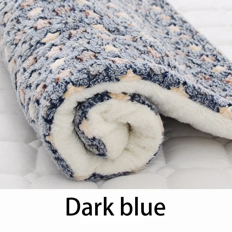 Haustier Schlafmatte 2025 - Hunde Bett Katzen Bett Weiche Haare - Verdickte Decke Pad Fleece Home Waschbar Warm Bär Muster Pet Supplies
