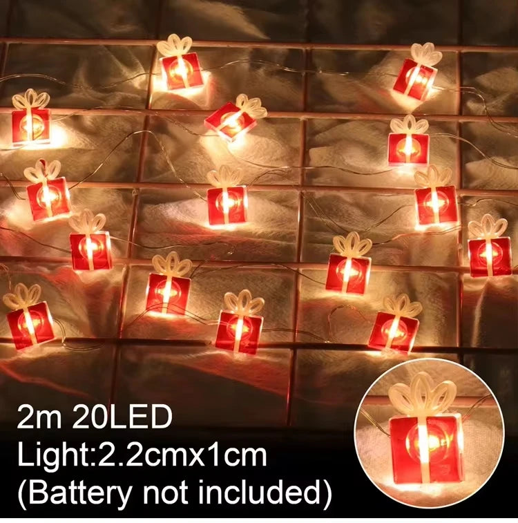 Wayfun Santa Claus LED Lichterkette - Länge 3 m, 20 LEDs, Batteriesbetrieb