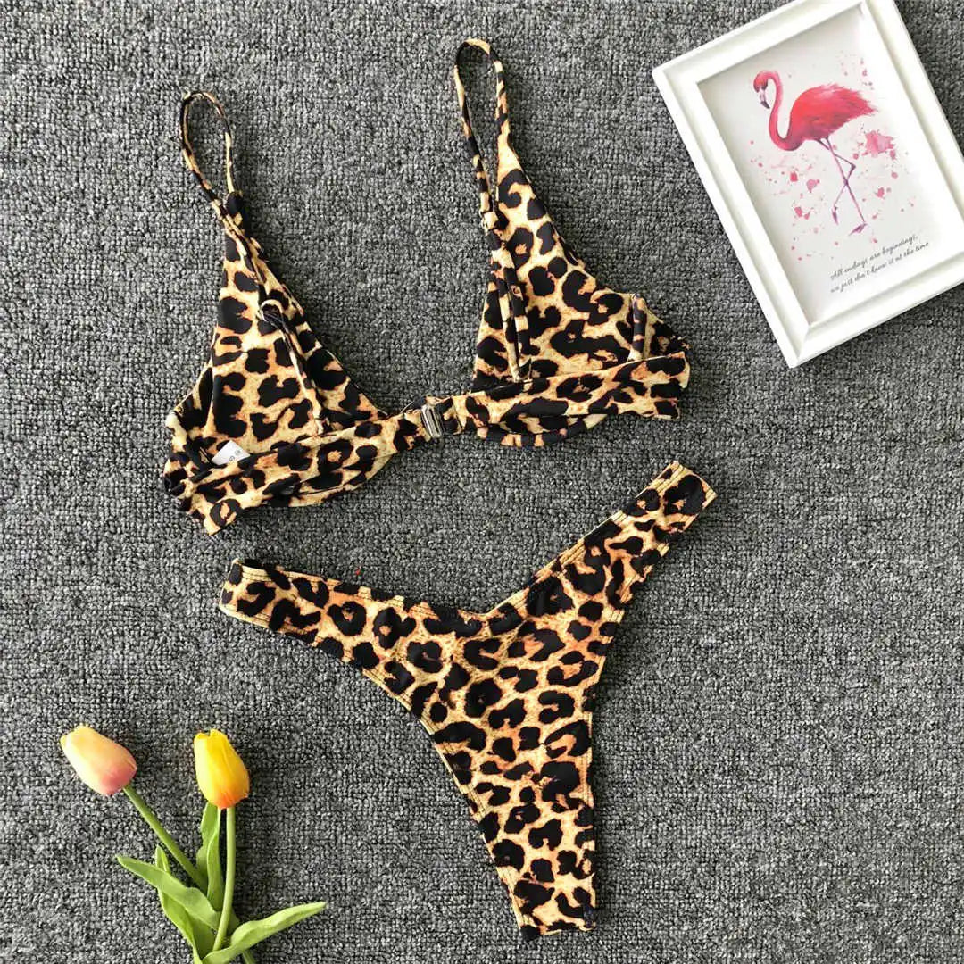 V-bar Bügel Bikini S-XL Damen Schwimmanzug Underwire-Technologie Low Waist Zweiteilig V-Form Bügel Polyester Spandex
