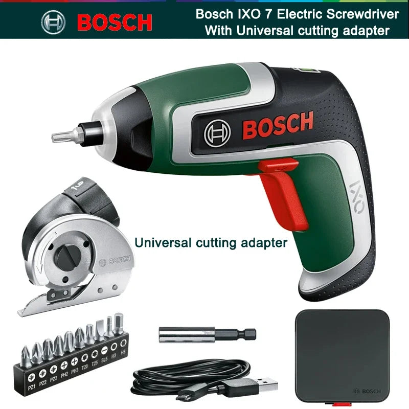 Akkuschrauber 2025: Bosch IXO 7 Cordless Electric Screwdriver USB Rechargeable - IXO 7th Compact 5.5Nm Max Torque Portable Power Machine Collection