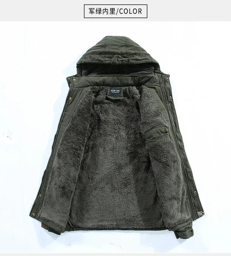 Parkas Militär winddicht - Größe L, Füllung Baumwolle