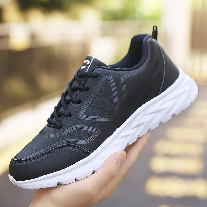 Sneakers Men Casual Shoes Comfotable Lightweight 2025 New Men High Quality Running Shoes Outdoor Waterproof Leather Sport Shoes