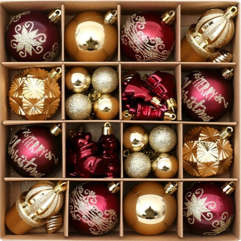 Festglanz Kugeln Premium Lackiert - 42 Stück, 6 cm Durchmesser