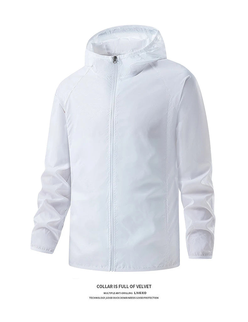Lngxo Wasserdichte Wanderjacke - UV-Schutz, Größe M/L