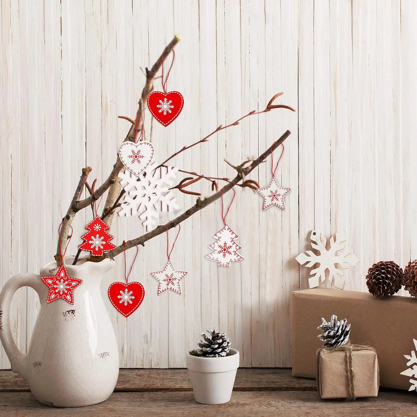 HighConcerned Mini Holzdeko - Unbehandeltes Holz, 4x5 cm, 10 Stück