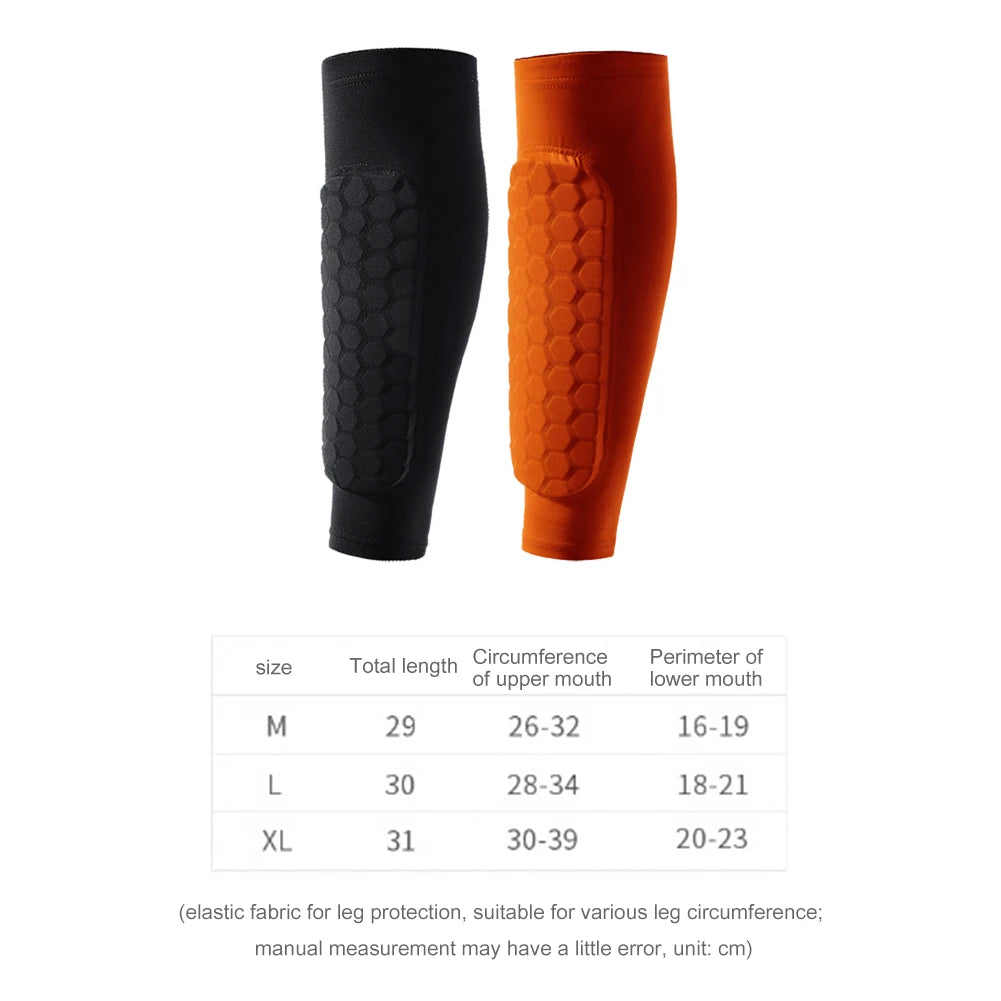 Schienbeinschoner 2025: HUAN-Qzta 1pcs Soccer Football Shin Guard Pads - Honeycomb Running Leg Calf Protective Gear Shield Sleeves Outdoor Sports Support Guard Collection