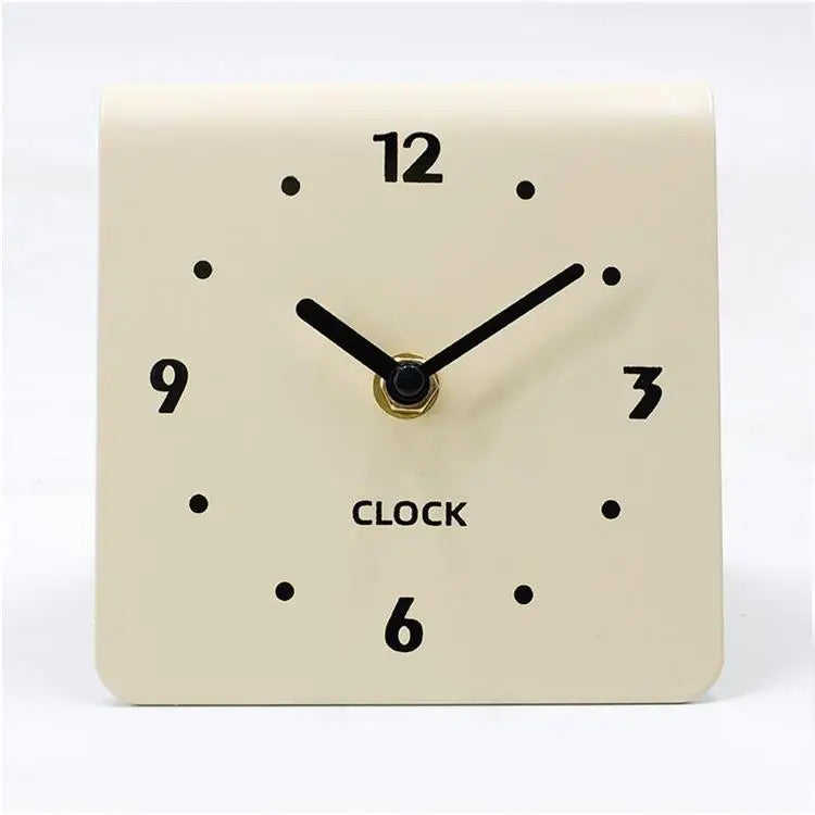 Cream Desktop Living Room Home Clock Modern Creative Desktop Clock Silent Ornament