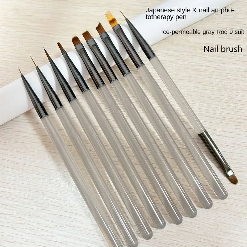Choice 9er UV Gel Pinselset Nail Art - 9 Stück Acryl