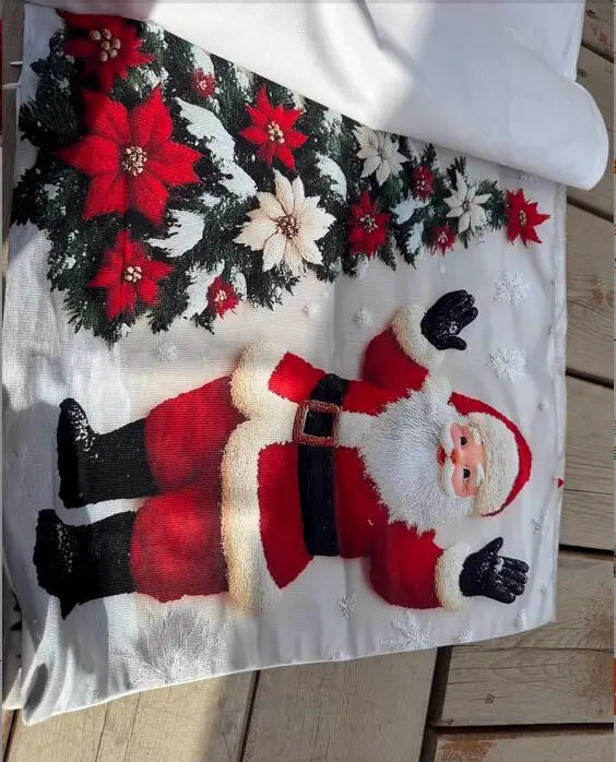 New Christmas Pillow Cases Christmas Decoration Cartoon Print Embroidered Pillow Pad Holiday Decoration Pillow Cover