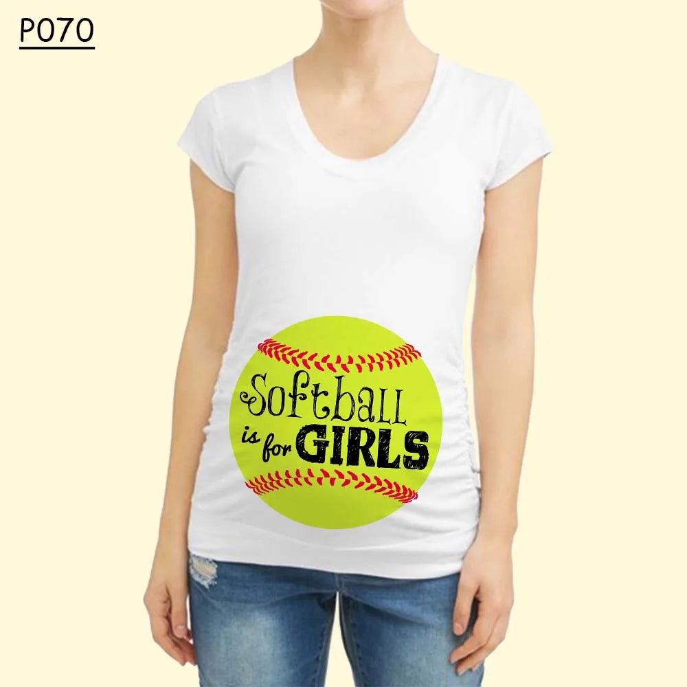 Cartoon Ball Umstandsmode 2025 - Kurze Ärmel T-Shirt Sommer Frauen Schwangerschaft - Hot Stillen Bedruckt Schwangere Tops Tee
