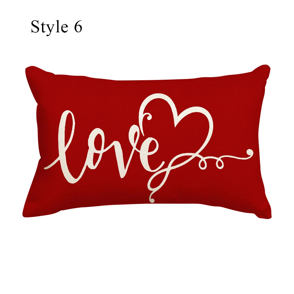 Merry Christmas Decorative Pillow Cover 30x50cm Linen Throw Pillowcase Christmas Cushion Cover Pillowslip For Sofa Home Decor