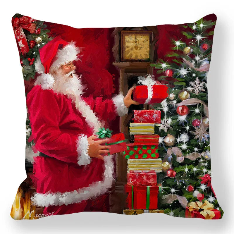 2025 New Year Christmas pillow case 30*50cm,40*40cm,45x45cm, cushion cover home Christmas decoration pillow case