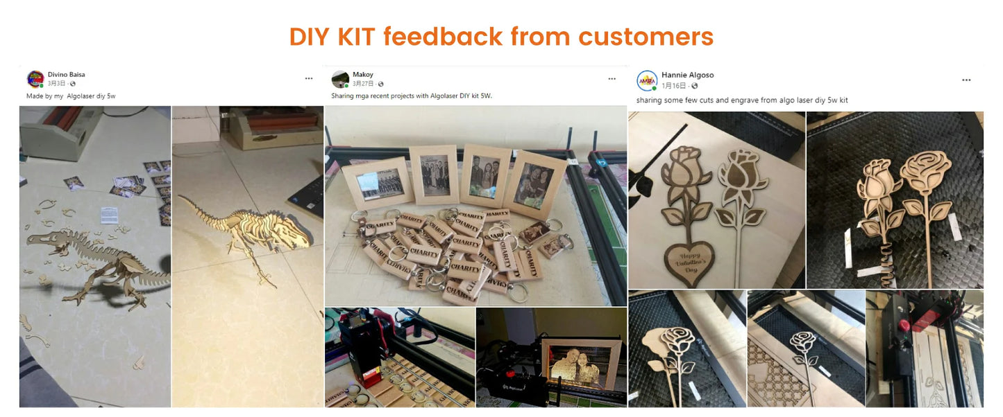 Mașină de gravat cu laser 2025: AlgoLaser DIY Mini mașină de gravat cu tăiere 5W 10W, cadouri personalizate, colecție de articole din lemn