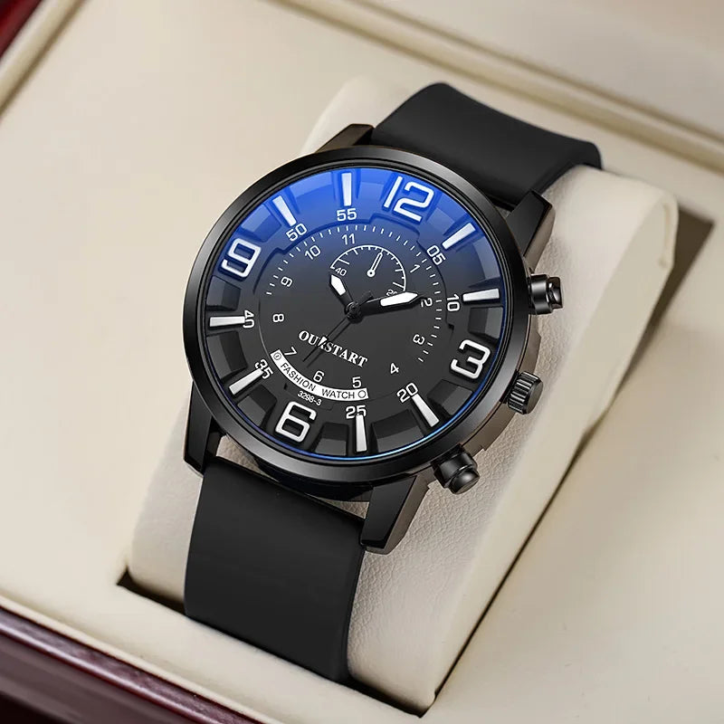 Simple Watches Silicone Men Watches Big Dial Quartz Wristwatches Reloj Male Casual Watch Clock Gift for Everyday Reloj Hombre
